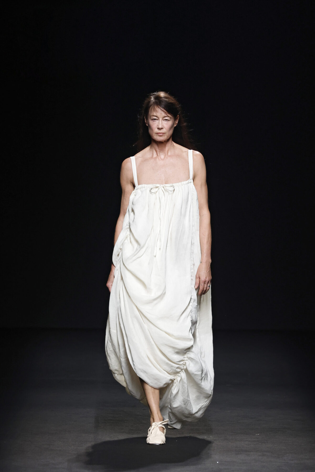 Sheer Italian Linen Silk-Effect Dress