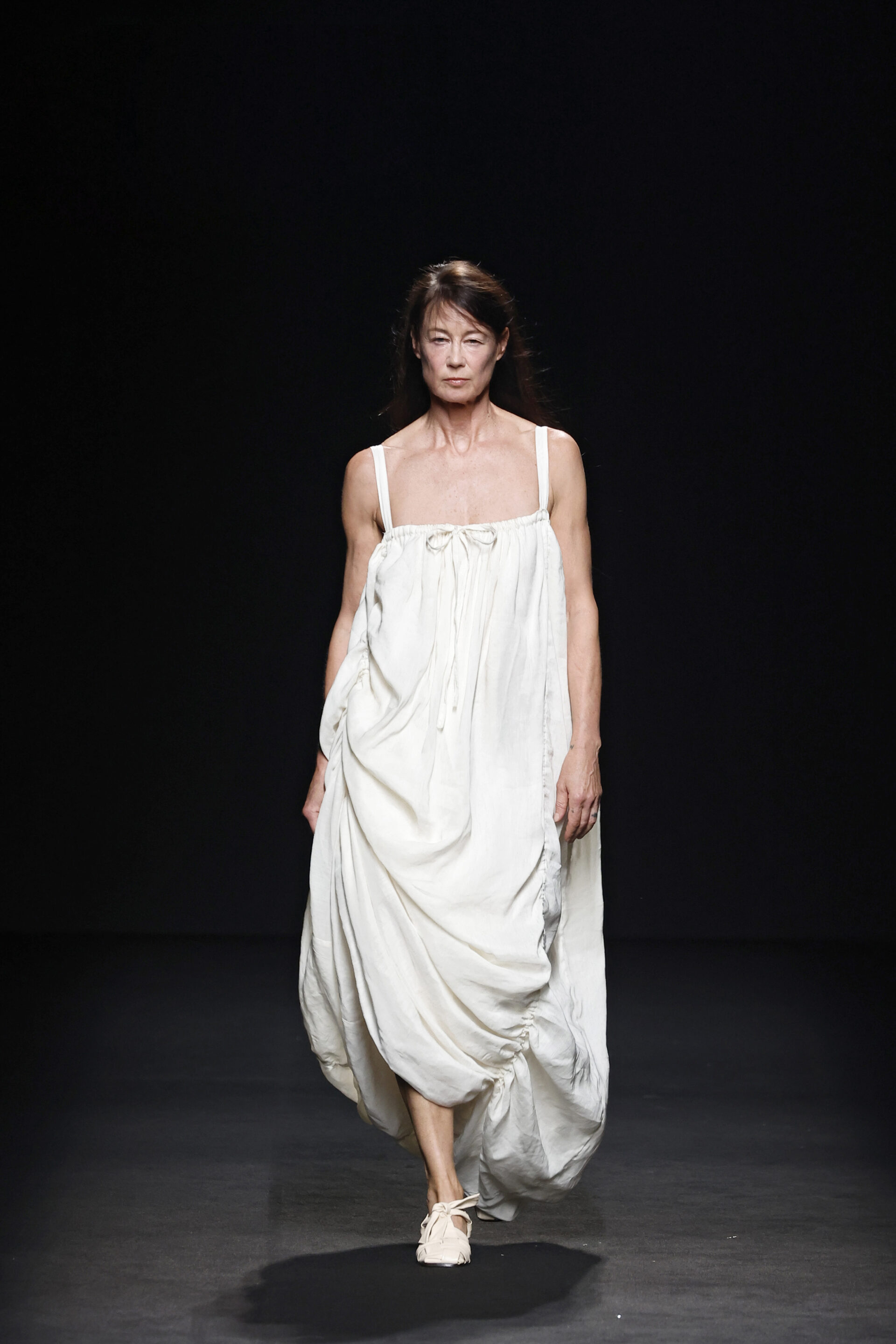 Sheer Italian Linen Silk-Effect Dress